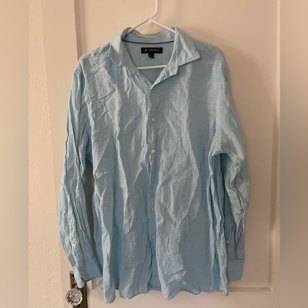 Daniel Cremieux Light Blue Casual Button Down Shirt